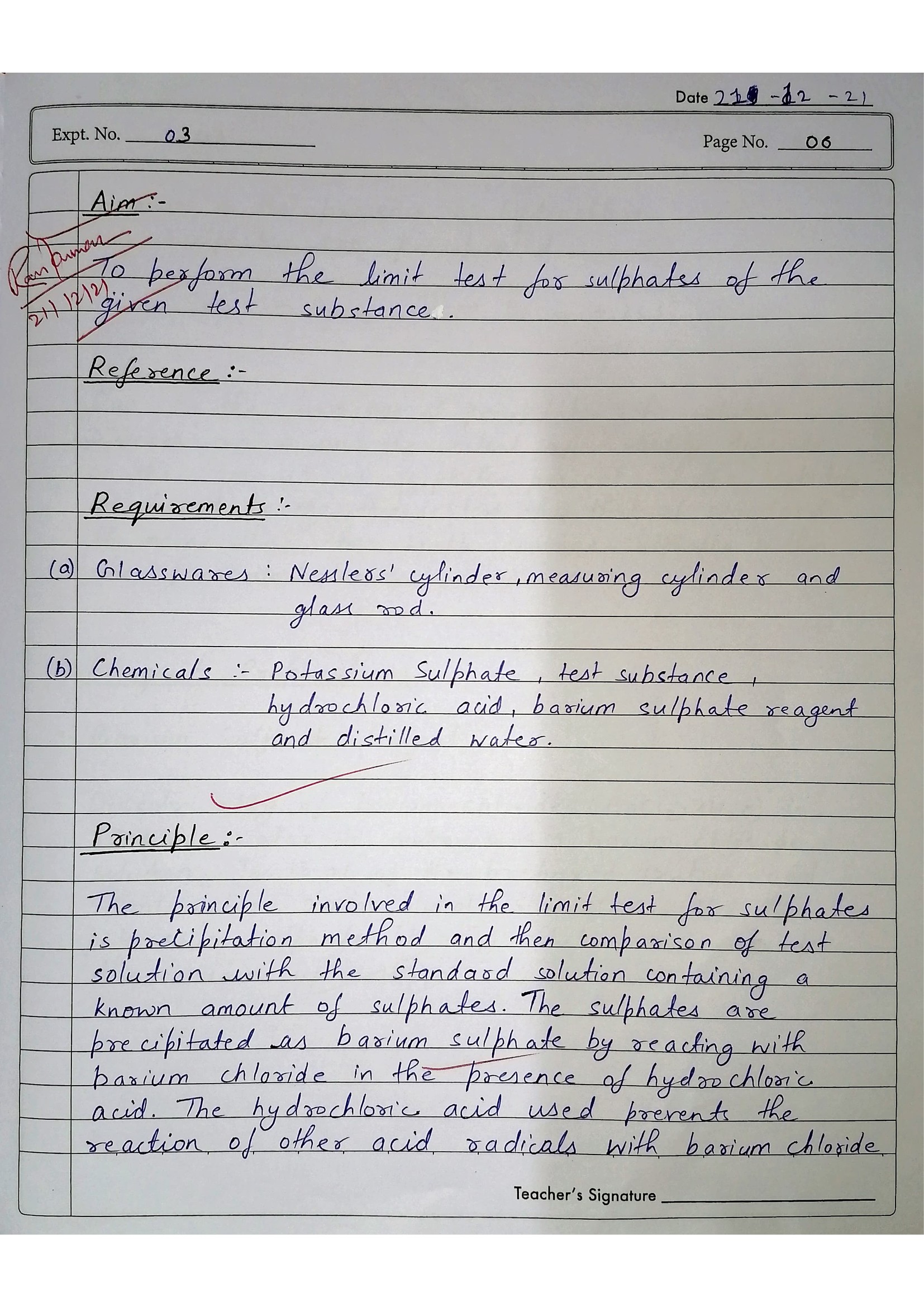 Pharmaceutical Chemistry Practical